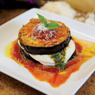 Eggplant, Mozzarella, and Pesto Gratins recipe